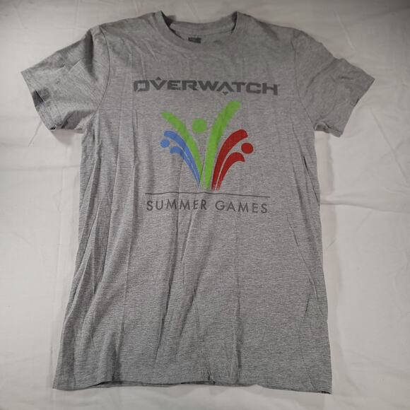 Overwatch Summer Games Short Sleeve Graphic Crew Neck T Shirt Mens Size S Gray - Picture 2 of 9